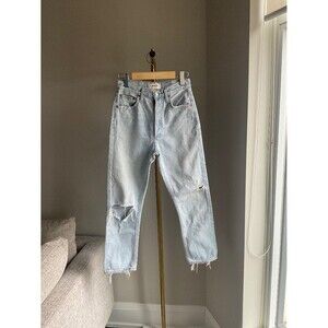 Agolde Riley Straight Leg Cropped Denim